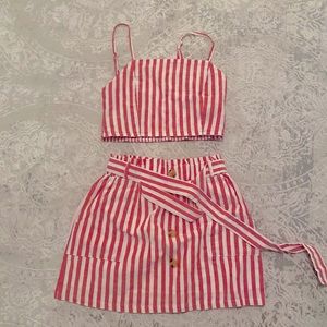Striped two piece set